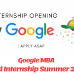 Google MBA Paid Internship Summer