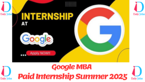 Google MBA Paid Internship Summer 